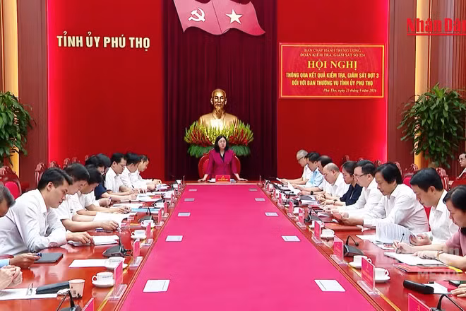[Video] Thông qua kết quả kiểm tra, giám sát đợt 3 đối với Ban thường vụ Tỉnh ủy Phú Thọ