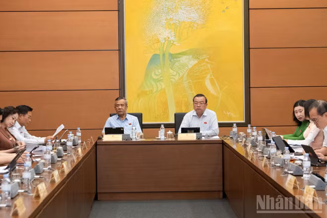 Quốc hội thảo luận ở tổ ngày 19/8. (Ảnh: THỦY NGUYÊN)