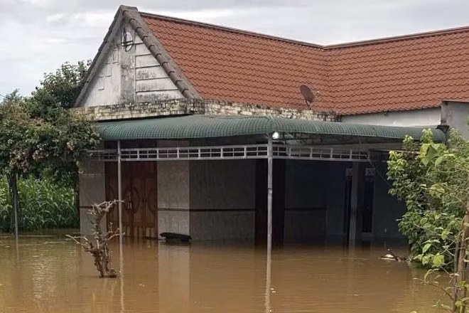 Khu vực ngập sâu nhất ở xã Đak Lua khoảng 1,5m.