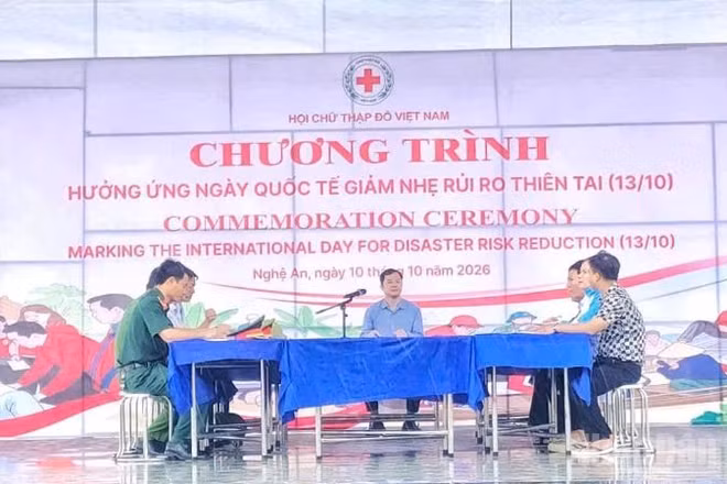 Chương trình hưởng ứng Ngày Quốc tế giảm nhẹ rủi ro thiên tai năm 2026 với chủ đề “Khả năng chống chịu bắt đầu từ chính ngôi nhà của bạn". (Ảnh: Đ.P)