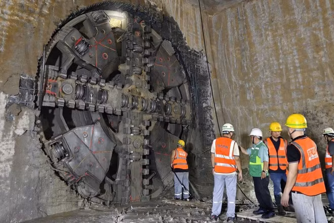 Thi công hệ thống Metro tại Hà Nội. (Nguồn ảnh: Ban Quản lý đường sắt đô thị Hà Nội)