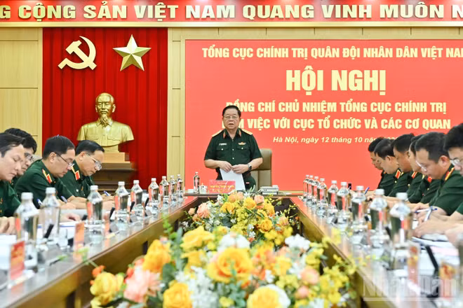 Đại tướng Nguyễn Trọng Nghĩa chủ trì hội nghị. (Ảnh: THẾ ĐẠI)