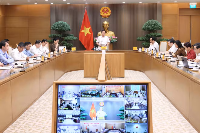 Phó Thủ tướng Lê Tiến Châu chủ trì cuộc họp. (Ảnh: TTXVN)