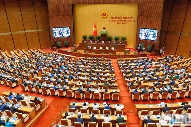 Kỳ họp không thường lệ thứ nhất, Quốc hội khóa XVI. (Ảnh: DUY LINH)