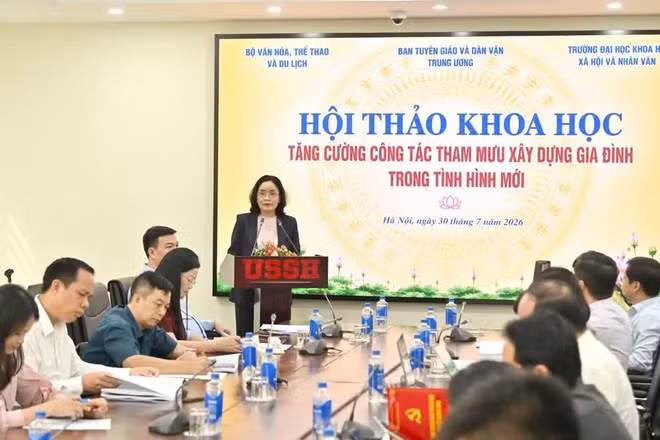 Hội thảo khoa học “Tăng cường công tác tham mưu xây dựng gia đình trong tình hình mới” được tổ chức vào ngày 30/7/2026, tại Hà Nội.