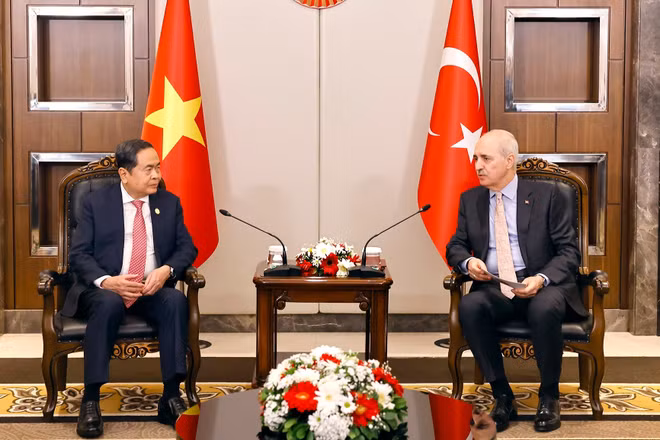 Chủ tịch Quốc hội Trần Thanh Mẫn hội kiến Chủ tịch Quốc hội Thổ Nhĩ Kỳ.