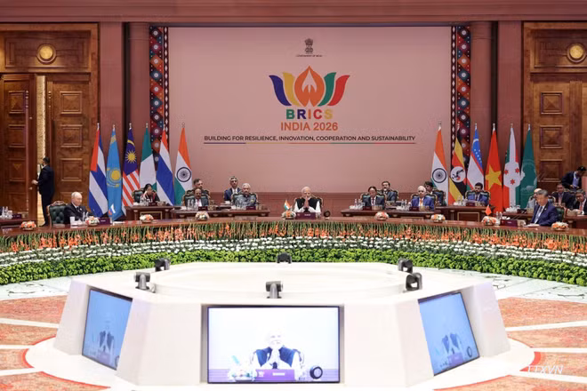 Hội nghị thượng đỉnh BRICS lần thứ 18 đã khai mạc tại thủ đô New Delhi của Ấn Độ, với sự tham dự của Lãnh đạo các nước thành viên. (Ảnh: TTXVN)