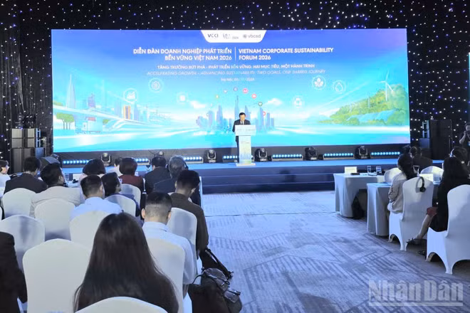 Diễn đàn Doanh nghiệp Phát triển bền vững Việt Nam 2026. (Ảnh: KIM DUNG)