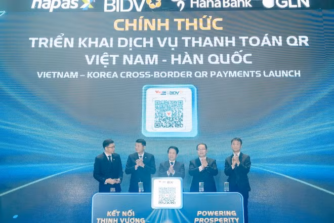 Chính thức triển khai dịch vụ thanh toán QR Việt Nam-Hàn Quốc.