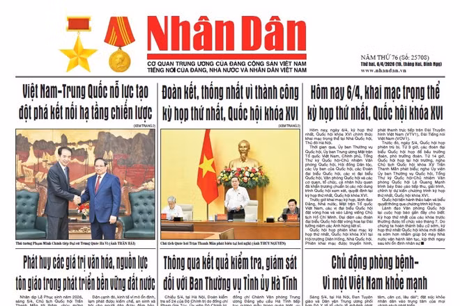 Báo Nhân Dân số 25708