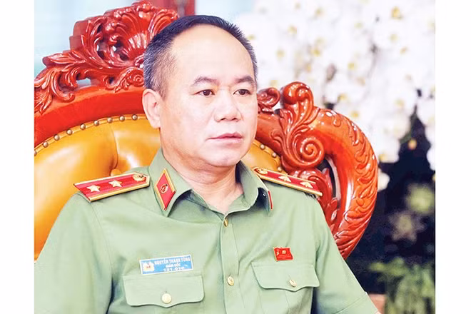 Trung tướng Nguyễn Thanh Tùng, Giám đốc Công an Thành phố Hà Nội (Ảnh PHẠM KIÊN) 