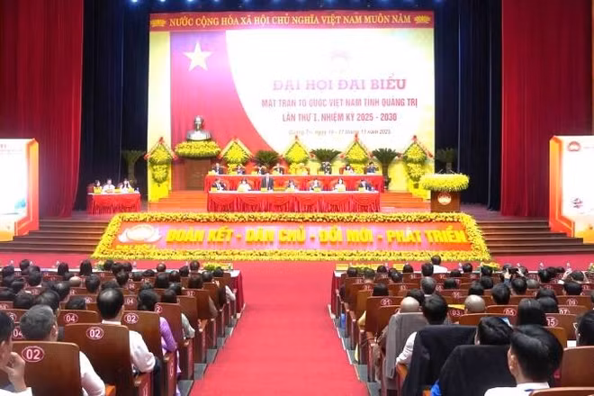 Quang cảnh Đại hội đại biểu Mặt trận Tổ quốc Việt Nam tỉnh Quảng Trị lần thứ I, nhiệm kỳ 2025-2030.