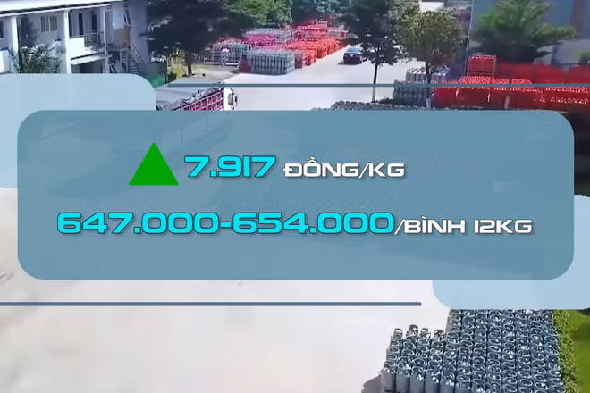 [Video] Giá gas tăng thêm 90.000 đồng/bình 12 kg 