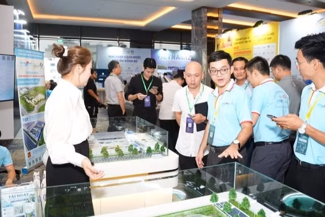 Không gian triển lãm tại Diễn đàn Phát triển Khu công nghiệp Việt Nam 2026.