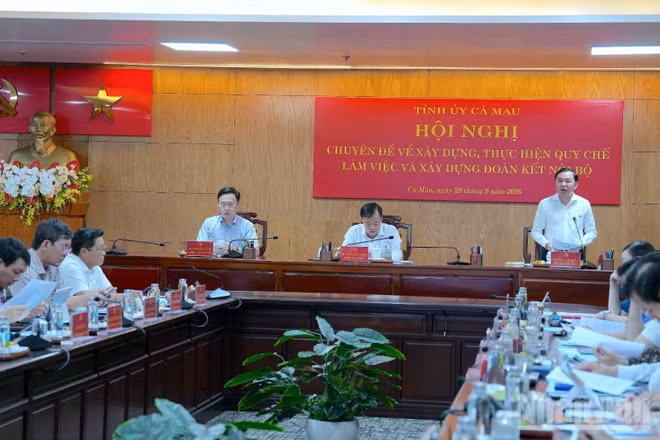 Quang cảnh cuộc họp chuyên đề chiều 29/9. (Ảnh: HỮU TÙNG)