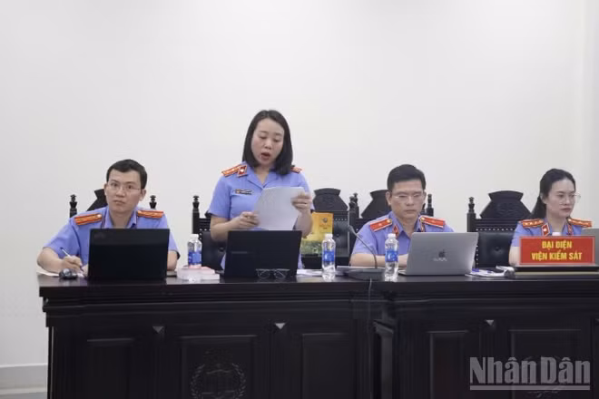 Đại diện Viện Kiểm sát tại phiên tòa.