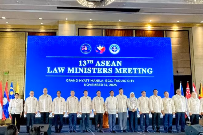 Đại diện các nước tham dự Hội nghị Bộ trưởng Tư pháp ASEAN lần thứ 13.