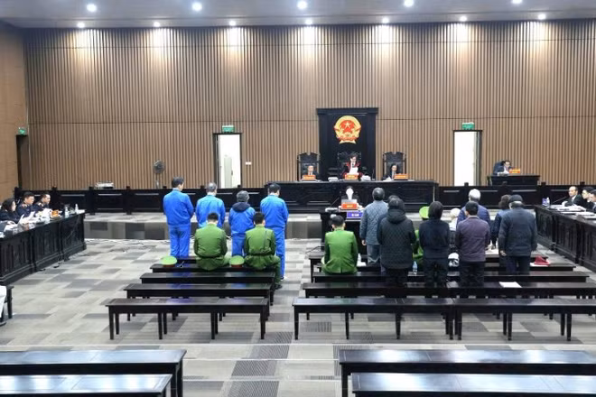 Quang cảnh phiên tòa.