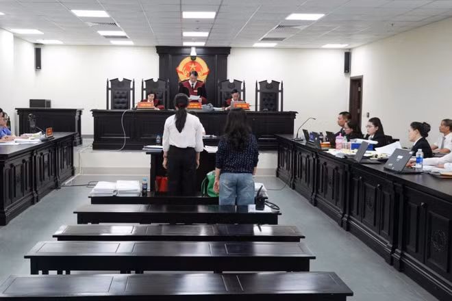 Quang cảnh phiên tòa phúc thẩm. (Ảnh: MH)