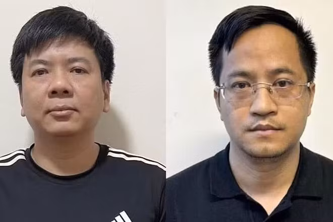 Bị can Nguyễn Ngọc Thủy và Đặng Văn Hiển. (Nguồn: Bộ Công an)