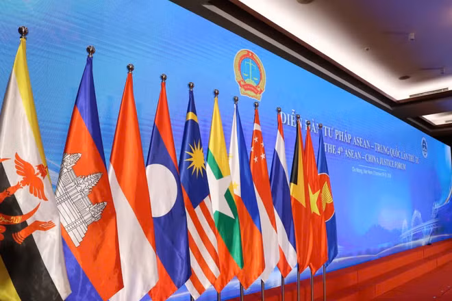 Diễn đàn Tư pháp ASEAN-Trung Quốc lần thứ tư khai mạc tại Đà Nẵng vào sáng 10/10. (Ảnh: MAI ĐỈNH)
