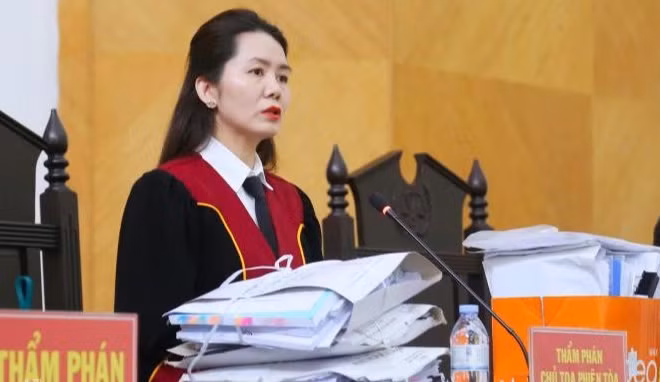 Chủ tọa phiên tòa phúc thẩm.