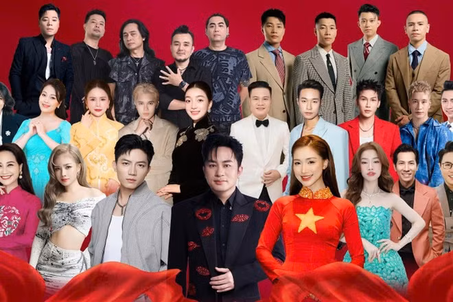 Các nghệ sĩ tham gia chương trình "Tự hào là người Việt Nam".