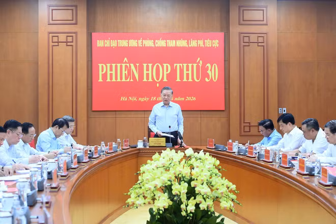 Tổng Bí thư, Chủ tịch nước Tô Lâm chủ trì Phiên họp thứ 30 của Ban Chỉ đạo Trung ương về phòng, chống tham nhũng, lãng phí, tiêu cực. (Ảnh: ĐĂNG KHOA)