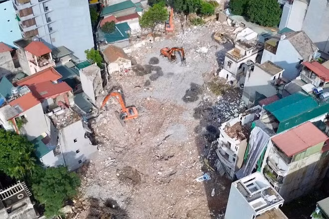 Hình hài đường Vành đai 2,5 đoạn Ngụy Như Kon Tum-Nguyễn Trãi tại phường Thanh Xuân đã lộ diện.
