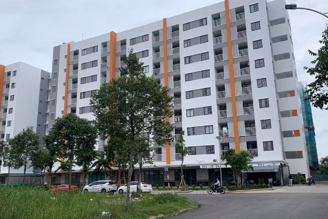Khu nhà ở xã hội trong Khu dân cư Hồng Loan 5C vừa hoàn thành.