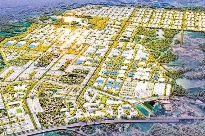 Phối cảnh Khu công nghiệp Phú Bình, Thái Nguyên. (Ảnh: Thế Bình)
