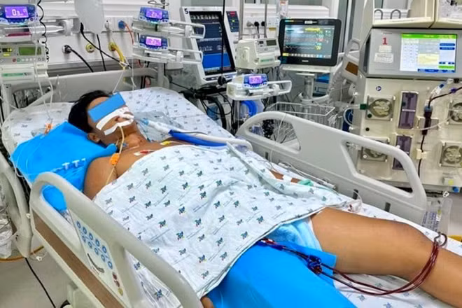 Bệnh nhi điều trị tại Bệnh viện Nhi đồng Thành phố Hồ Chí Minh. (Ảnh: Bệnh viện cung cấp)