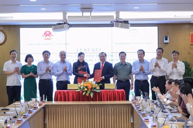 Ký kết Chương trình phối hợp công tác giai đoạn 2026-2031 giữa Bộ Khoa học và Công nghệ và Ủy ban Khoa học, Công nghệ và Môi trường của Quốc hội.