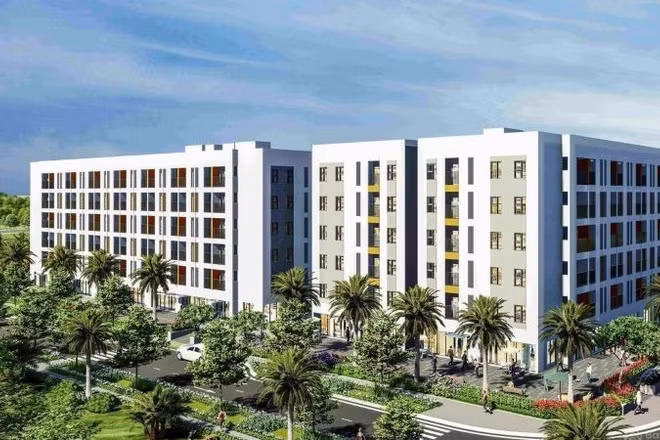 Mô hình dự án nhà ở xã hội Long Trường, tại Thành phố Hồ Chí Minh, đang được đẩy nhanh tiến độ triển khai. (Ảnh: CTV)