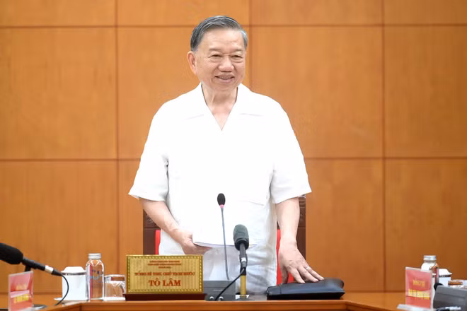 Tổng Bí thư, Chủ tịch nước Tô Lâm phát biểu tại cuộc làm việc. (Ảnh: ĐĂNG KHOA)