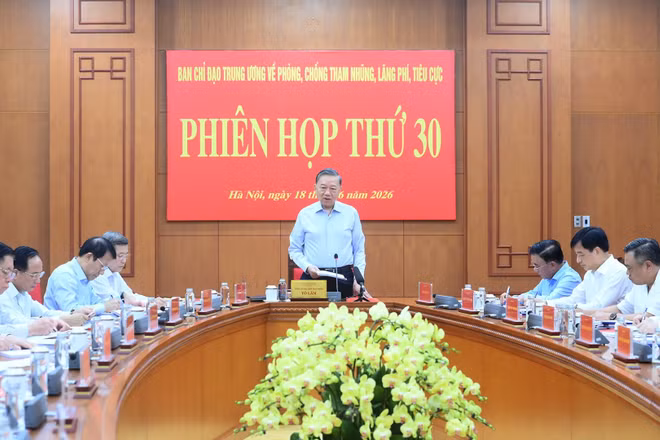 Tổng Bí thư, Chủ tịch nước Tô Lâm chủ trì Phiên họp thứ 30 của Ban Chỉ đạo Trung ương về phòng, chống tham nhũng, lãng phí, tiêu cực. (Ảnh: ĐĂNG KHOA)