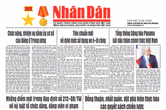 Báo Nhân Dân số 25888 