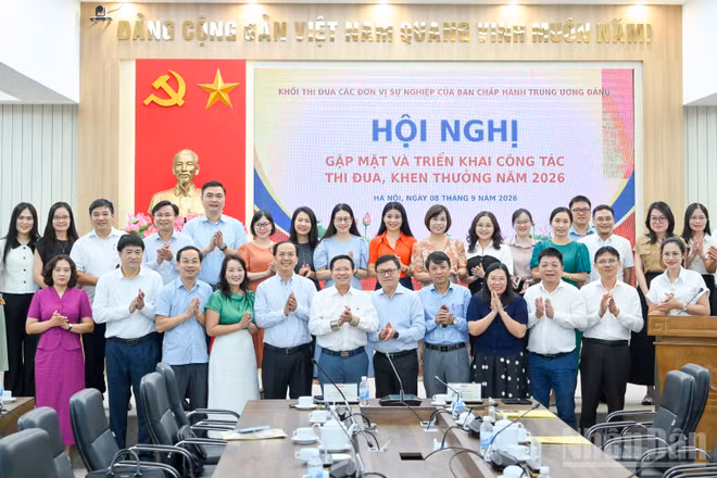 [Ảnh] Hội nghị gặp mặt và triển khai công tác thi đua, khen thưởng năm 2026 của Khối thi đua các đơn vị sự nghiệp của Ban Chấp hành Trung ương Đảng 