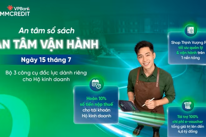 Bộ ba giải pháp của VPBank giúp hộ kinh doanh an tâm vận hành.