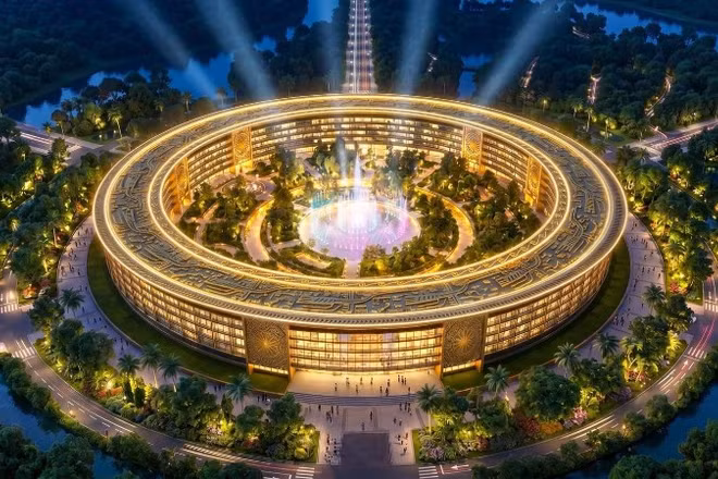 Trung tâm R&D là công trình đầu tiên được Sunshine Group công bố tại Khu đô thị thông minh ven sông Đại Phước với quy mô 4 tỷ USD.
