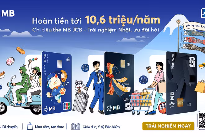 Khách hàng được tận hưởng nhiều ưu đãi với thẻ MB JCB.