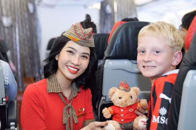 Hành khách trên chuyến bay Vietjet.