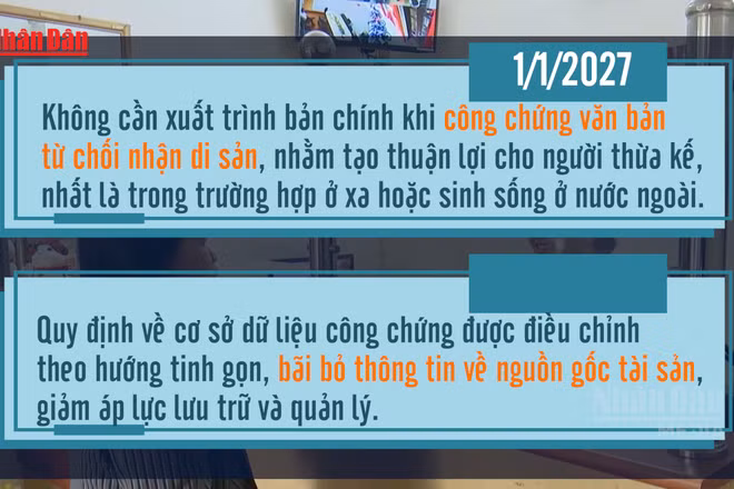[Video] 5 điểm mới về công chứng áp dụng từ ngày 1/1/2027