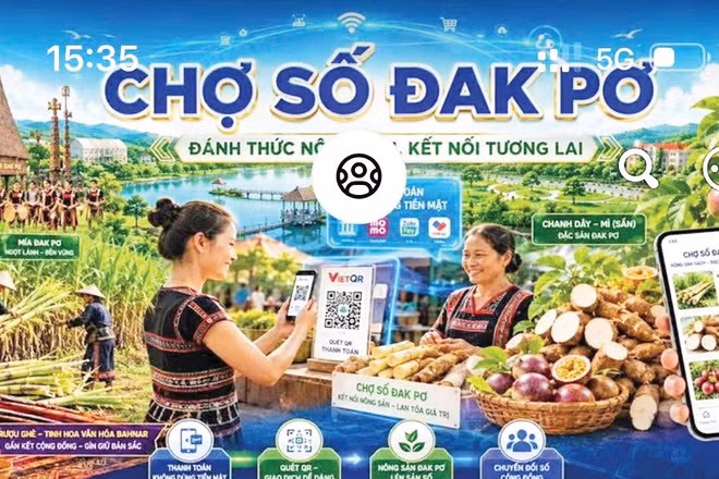 “Chợ số Đak Pơ” tạo không gian kết nối người bán và người mua trực tuyến.