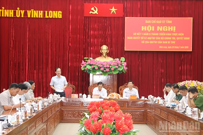 Tỉnh ủy Vĩnh Long tổ chức hội nghị sơ kết thực hiện Nghị quyết số 57-NQ/TW ngày 22/12/2024 của Bộ Chính trị.