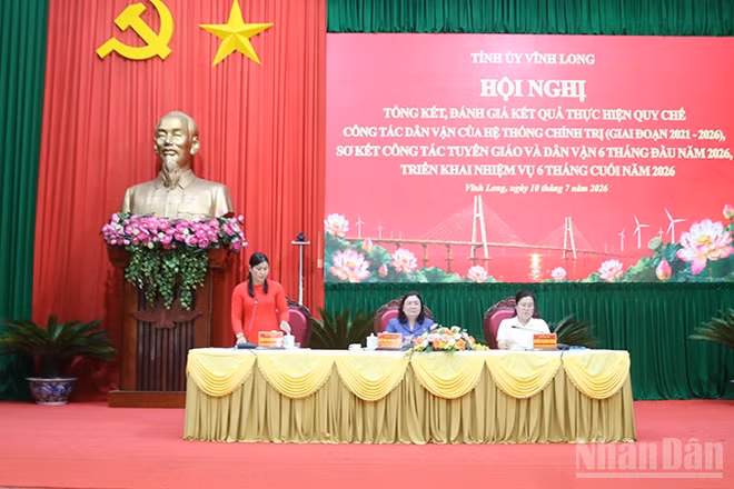 Tỉnh ủy Vĩnh Long tổ chức hội nghị tổng kết, đánh giá kết quả thực hiện Quy chế công tác dân vận của hệ thống chính trị.