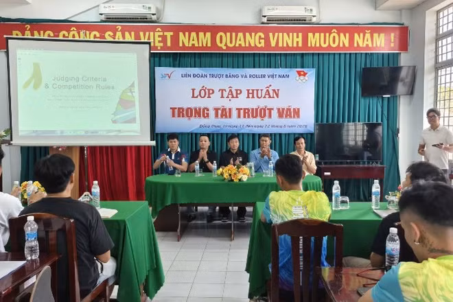 Lớp tập huấn trọng tài trượt ván khai mạc ngày 11/6 tại Đồng Tháp.