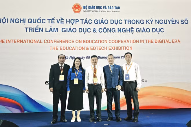 The Vietnam Foundation (VNF) ký ba thỏa thuận hợp tác tại IECEE 2026, mở rộng học liệu số và công nghệ tới người học ở các địa phương. (Ảnh: Thu Trang)