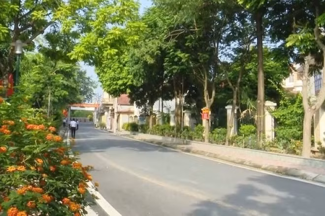 Việc thực hiện chương trình xây dựng nông thôn mới đã tạo nên cảnh quan xanh, sạch ở địa bàn xã Đan Phượng.