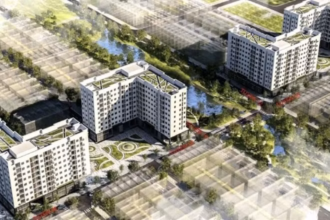 Dự án nhà ở xã hội ở phường Vũ Phúc (tỉnh Hưng Yên).